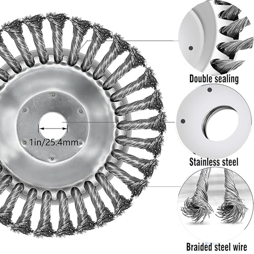 Unbreakable Steel Wire Rotary Brush Cutter Trimmer Head,8 Inch