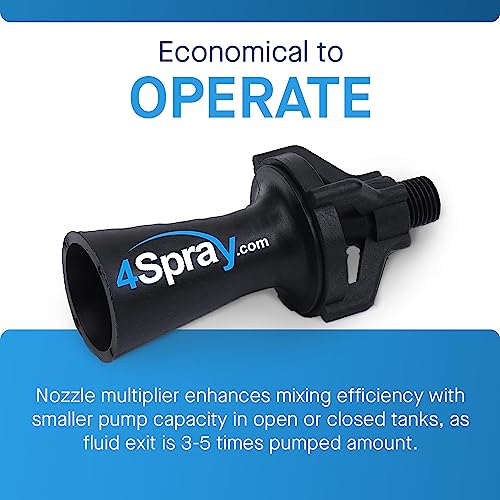 Eductor Nozzle - BSPT Fluid Mixing Eductors - Glass Reinforced Polypropylene - Minimal Maintenance and Clog Resistant Tank Mixing Agitation Nozzles - 1.5 inch (10 Count) - size: 1.5"BSPT, style: 10 Count