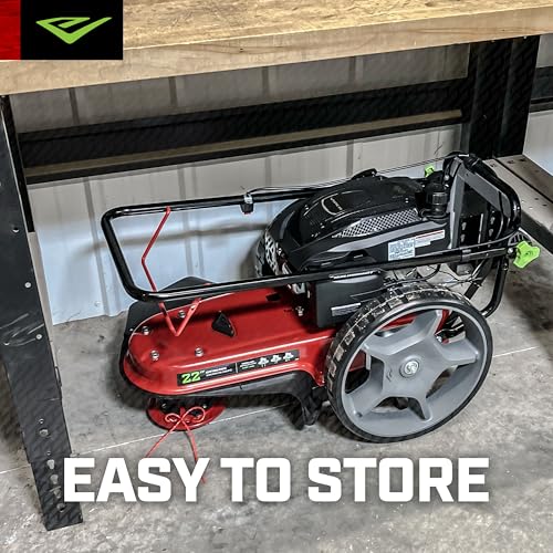 Earthquake Walk Behind String Mower With 160cc Viper 4-Cycle Engine, 22” Cutting Diameter, 14” Never-Go-Flat Wheels, Easy Assembly, Adjustable Handlebar, 40314