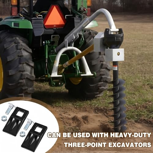 Hicarer 10 Pack Square Hole Replacement Auger Teeth with Hardware, High Hardness Carbon Steel Auger Post Hole Digger Tooth for Woodworking Construction and DIY Tools