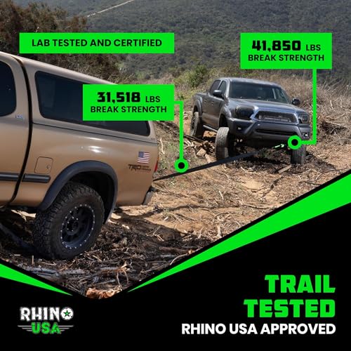 Rhino USA Recovery Combo Kit - 20ft Tow Strap & D-Ring Shackles - color: 20' Strap + Shackles