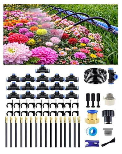 360° Adjustable Drip Irrigation System – Garden Watering Sprinkler System - size: 50 FT