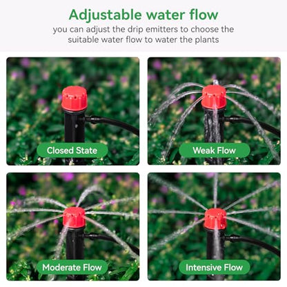 100pcs Drip Irrigation Emitters for 1/4" Drip Tubing - size: 100pcs Drip Emitters