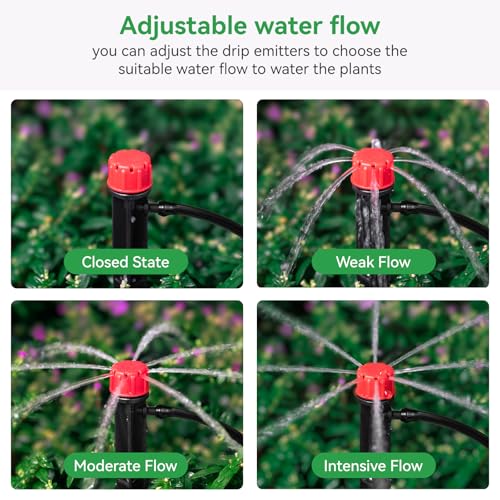 100pcs Drip Irrigation Emitters for 1/4" Drip Tubing - size: 100pcs Drip Emitters