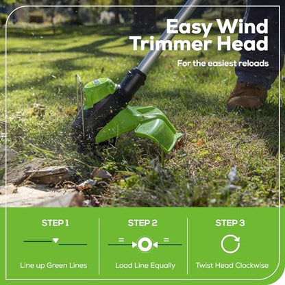 Greenworks 60V 13 in String Trimmer & 540 CFM Blower Combo, 2.5 Ah Battery - size: 60V 13" + 540CFM (4.0Ah), style: Trimmer + Blower Combo