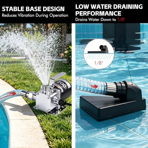 FMCNMech Water Transfer Pump, 110V Utility Pump, 500 GPH - color: Water Pump Without Switch
