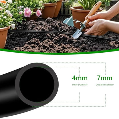 1/4 Inch Blank Drip Irrigation Tubing, 60FT Distribution Hose for Garden, Greenhouse & Raised Beds, Flexible UV-Resistant Watering Line for Drip Irrigation Systems - style: 60Ft 1/4 Inch Tubing