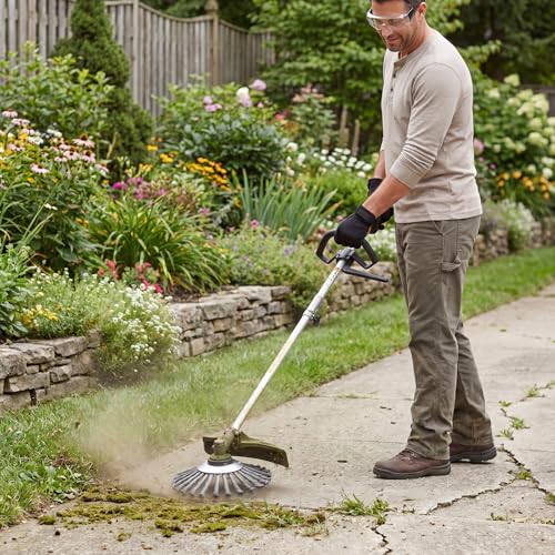 Landhoow 8 Inch + 10 Inch Steel Wire Trimmer Head Weed Indestructible Trimmer Blade Head Heavy Duty Replacement Weed Blade for Lawn Mower, Brush Cutter, Compatible with 25.4mm/1inch