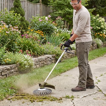 Landhoow 8 Inch + 10 Inch Steel Wire Trimmer Head Weed Indestructible Trimmer Blade Head Heavy Duty Replacement Weed Blade for Lawn Mower, Brush Cutter, Compatible with 25.4mm/1inch