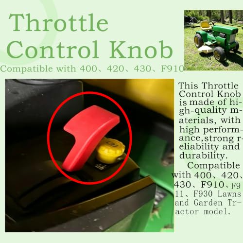 Mower Throttle Control Knob M47587 Compatible with AM102540(2Pcs)