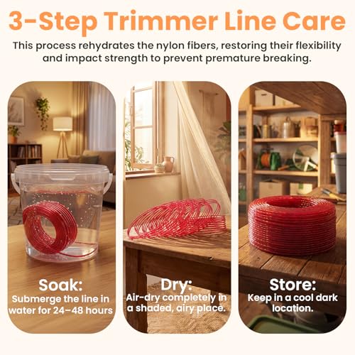 YWTESCH 105 Trimmer Line, 0.105" x 1LB, 300-Foot Heavy Duty Twisted Hexagonal Dual Core Weed Wacker String for Gas and Electric Trimmer, Fits Most of String Trimmers Standard Models - size: 1lbs x .105in