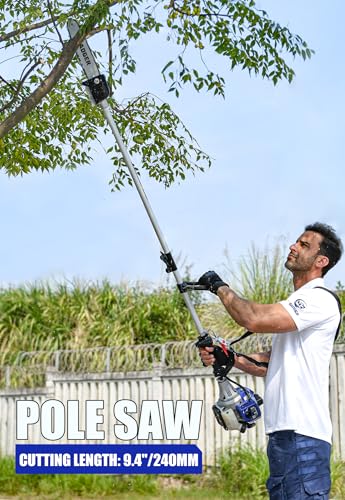 Wild Badger Power Gen2 26cc 2-Cycle Gas Weed Wacker, 4-in-1 Kit, 17-in Cut