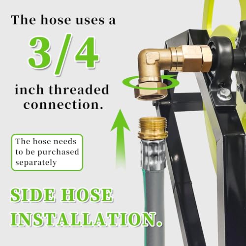 400FT Wall/Floor Mount Garden Hose Reel with Crank, for 5/8",