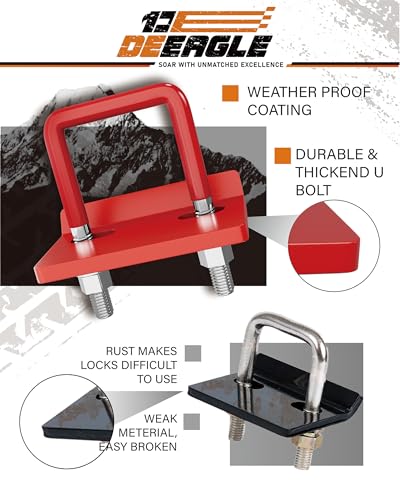 DEEAGLE Hitch Tightener Anti Rattle Stabilizer for 1.25" to 2" Hitch - size: 2 inch, style: Red
