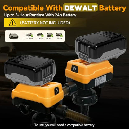 Fuel Transfer Pump with Auto Shut-Off Compatible with DeWalt 20V Battery - color: Black