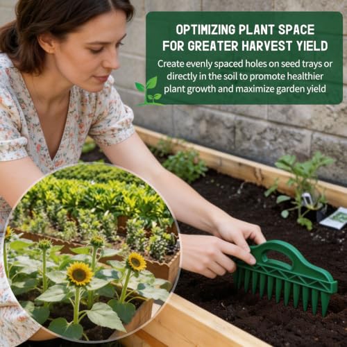 7 Pcs Sowing Seeds Dispenser Set, with 12 Hole Seeder