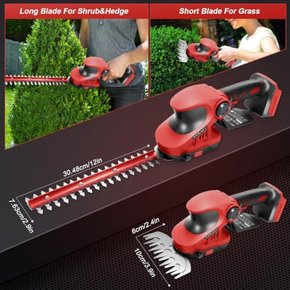 2-in-1 Grass Bush Hedge Trimmer for Milwaukee M18 Tool Only
