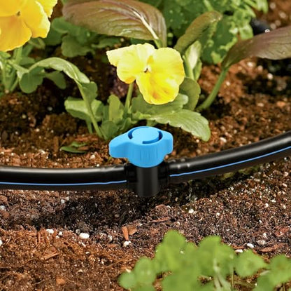 12 Pack Drip Irrigation 1/2 Inch Barbed Shut Off Valve, Drip Line 1/2" In-Line Ball Valve Parts for 1/2 Inch 16mm Drip Irrigation Tubing (.570-.620" ID) for Drip Sprinkler Systems - size: 1/2" Barbed Valve-12P
