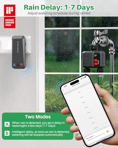 WiFi Sprinkler Timer 2 Zone, 984ft Range Smart Water Timer for Garden Hose - style: 2 Zone