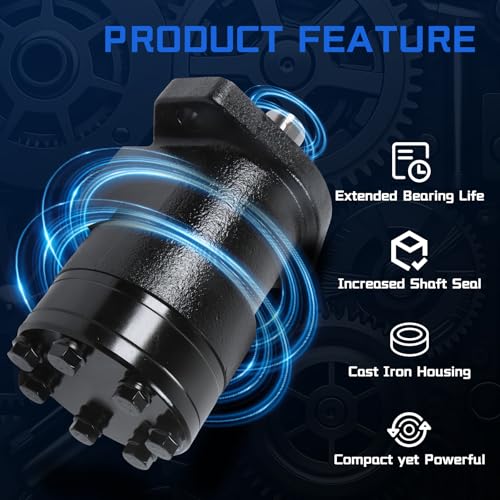 101-1035-009 Hydraulic Motor Replacement for Eaton Char-Lynn H Series, 5.9 cu in/rev Displacement 585 RPM 1800 PSI 15 GPM Low Speed High Torque Gerotor Motor