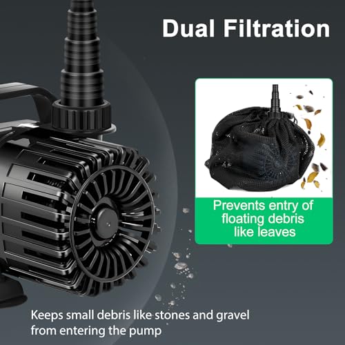 3200 GPH Pond Pump, 150W for Fish Ponds, Fountains & Waterfalls - size: 150W