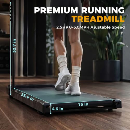 Gkyet Walking Treadmill Pad with Incline, 2.5 HP Under Desk Treadmill - color: BlueMoon