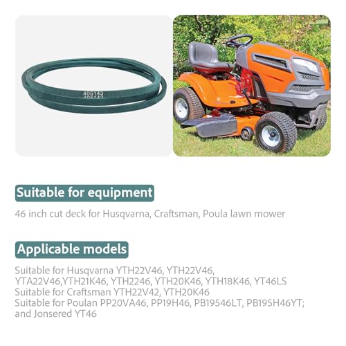 405143 46" Mower Belt Replace for AYP Craftsman Poulan 532405143 584453101
