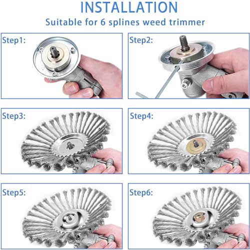10 Inch Unbreakable Wired Trimmer Blade, Steel Wire Trimmer Head - size: 10 inch