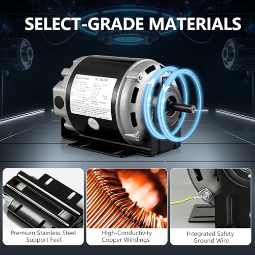 GF2034 Blower Motor 1/3 HP 115V 60Hz 1725 RPM 48 Frame Belt Drive Fan Motor