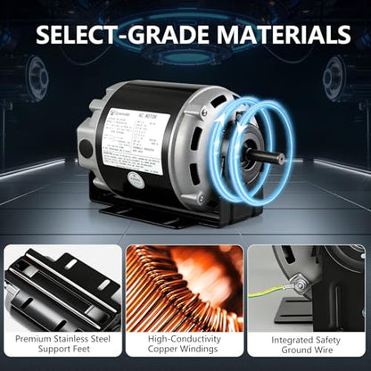 GF2034 Blower Motor 1/3 HP 115V 60Hz 1725 RPM 48 Frame Belt Drive Fan Motor