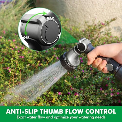 RESTMO Heavy Duty Hose Nozzle, Metal Garden Water Hose Sprayer - color: Silver