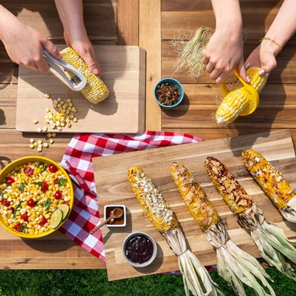 Chef’n Nesting Corn Tool Set, Corn Peeler and Desilker Brush, 2-in-1 Corn Silk Remover and Cob Stripper - style: Corn Tool Set