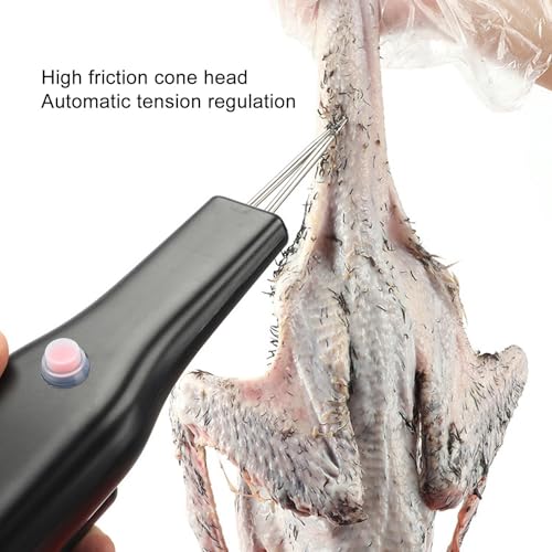 Fabater Chicken Plucker, Electric Handheld Chicken Plucker Machine, Plucking Machine for Poultry Duck Goose, Professional Poultry Plucker Removal, Pin s Short Hair Plucking