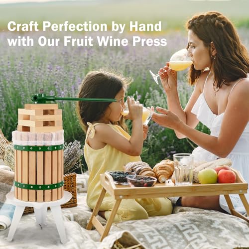CAELUM Fruit Wine Press 4.75 Gallon, Manual Cider Maker for Kitchen Green - color: Green, size: 4.75Gallon