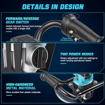 36V Cordless Post Hole Digger for Makita 18V, Power Earth/Ice Auger - size: Large