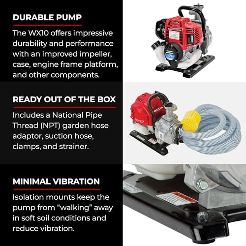 Honda WX10 1-Inch General Purpose Gas Powered Water Pump