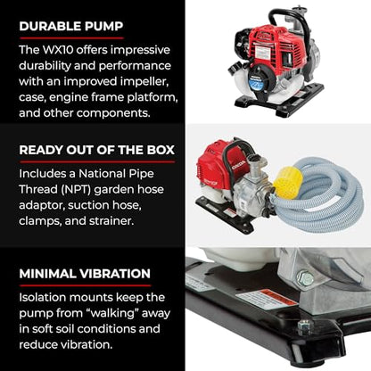 Honda WX10 1-Inch General Purpose Gas Powered Water Pump
