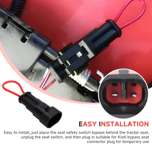 Tractor Seat Safety Switch Bypass Plug Compatible with Kioti/Bobcat Tractor
