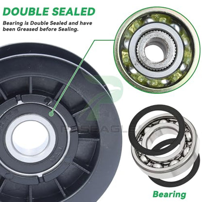 GX20286 V Idler Pulley with GX20287 Idler Pulley for D140 Decks - color: A7 1xGX20286+1xGX20287