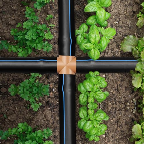 14 Pcs Drip Irrigation Cross Fittings 1/2 Inch, Drip Line Parts Four Way Connectors for 1/2" Irrigation Tubing, Barbed 4 Way Coupling Tee Irrigation System Replacement for Sprinkler Systems - color: 14P Cross