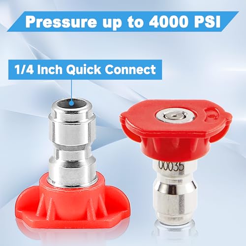 Tool Daily Pressure Washer Nozzle Tips, Multiple Degrees, 3.5 GPM, 7 Pack - size: Orifice 3.5-7 pack