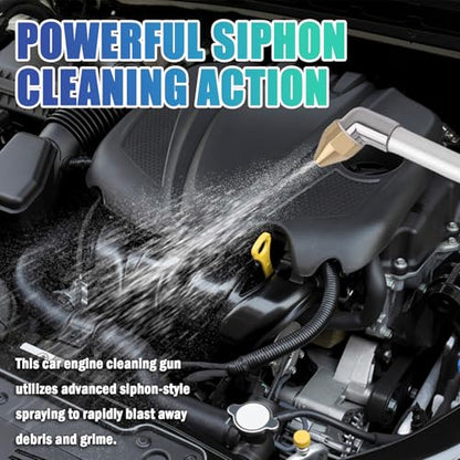 Elbow Air Cleaning Gun for Car Detailing with 3.93Ft Hose,Pneumatic High Pressure Air Spray Gun for Narrow Spaces Detail Cleaning,Siphon Spray Car Engine Cleanings Guns
