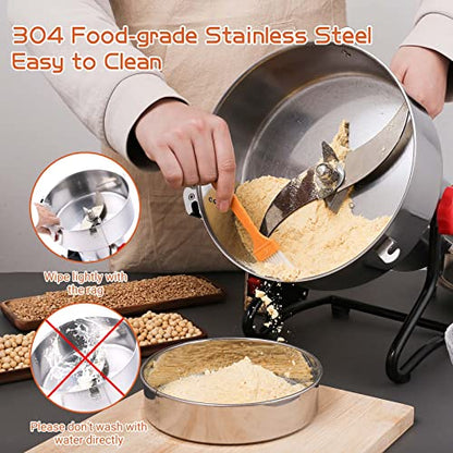 Electric Grain Mill Grinder 3000g High-speed Grain Spice Herb 4000W Dry Grinder Machine 304 Stainless Steel Superfine powder high-speed grain mill 36000r/min for Kitchen Home and Commercial - size: 3000G