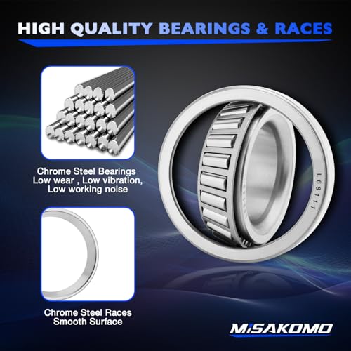 Trailer Axle Bearings L68149 Kit for 3500lb 1-1/16''*1-3/8''Axle-4 Sets - size: 4 sets