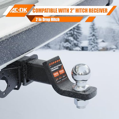Trailer Hitch Ball Mount with 2" Ball for 2-Inch Receiver - size: 2 inch ball