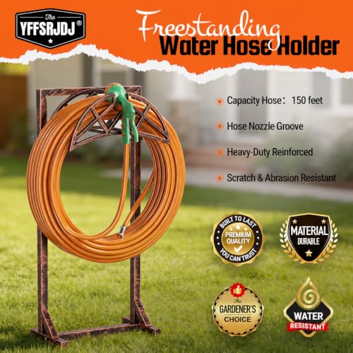 Garden Hose Holder Stand, Water Hose Reel Storage Rack