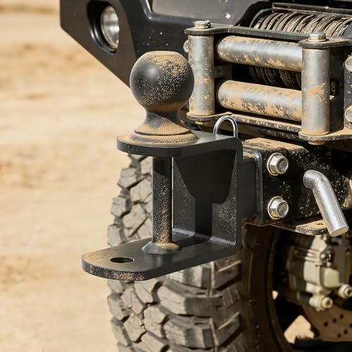 2" ATV UTV Trailer Hitch 3-in-1 Towing Ball Mount with 2" Ball - size: 2" Shank, 2" Ball