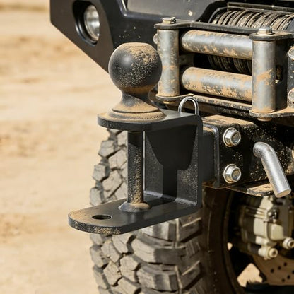 2" ATV UTV Trailer Hitch 3-in-1 Towing Ball Mount with 2" Ball - size: 2" Shank, 2" Ball