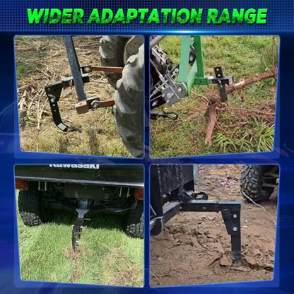 Pipelayer Attachment and 3 Point Trencher Ripper Attachment, Fits 3-Point Lawn Tractor ATV UTV, Hitch Mounted Ripper with Light Flexible Pipe Laying Tool