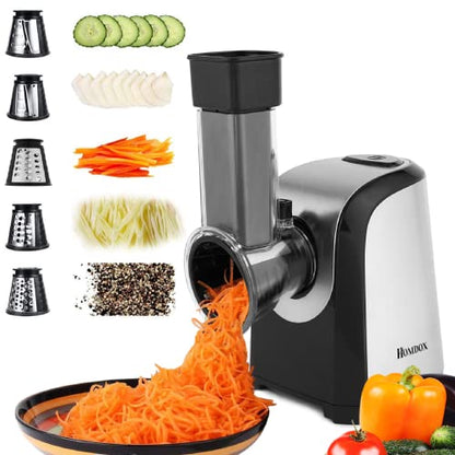 Electric Cheese Grater Slicer Shredder Salad Maker for Kitchen 150W 5-in-1